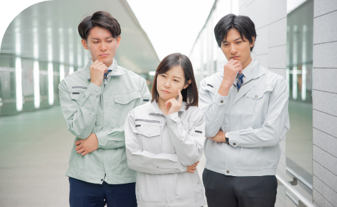 悩む技術者たち