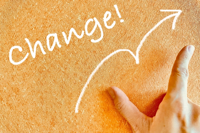 Changeの文字列と矢印　最適化のイメージ