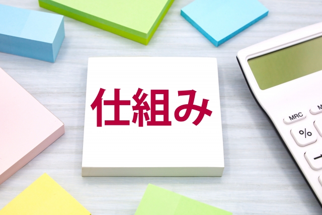 仕組みの文字列と付箋