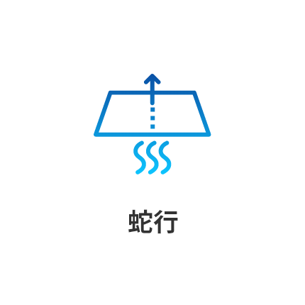 ウェブ蛇行のイメージ図